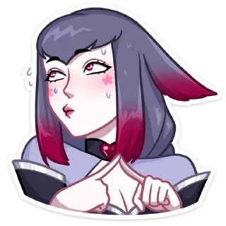 😙 emoji @TgSticker Тёмные Мари и Хидэ без надписей Telegram sticker 7 of 49
