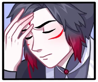 🤦‍♀ emoji @TgSticker Тёмные Мари и Хидэ без надписей Telegram sticker 5 of 49