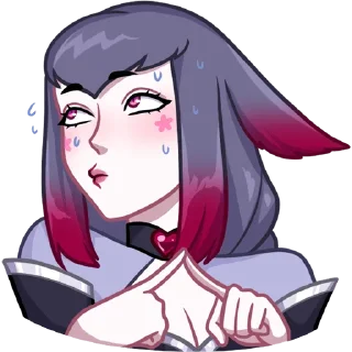 🤭 emoji Тёмная Мэри🖤 Telegram sticker 4 of 30