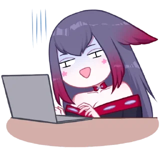 😨 emoji Тёмная Мэри🖤 Telegram sticker 23 of 30
