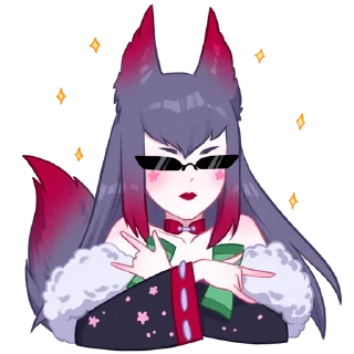 😎 emoji Тёмная Мэри🖤 Telegram sticker 1 of 30
