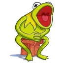 😫 emoji Kermit the Frog Telegram sticker 8 of 30