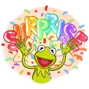 🎉 emoji Kermit the Frog Telegram sticker 16 of 30