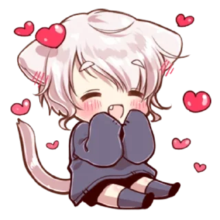 Sticker from cat boy @anime_stickerr