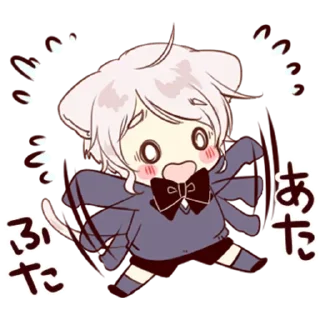 ❤️ emoji cat boy @anime_stickerr Telegram sticker 15 of 26
