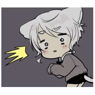 ❤️ emoji cat boy @anime_stickerr Telegram sticker 18 of 26