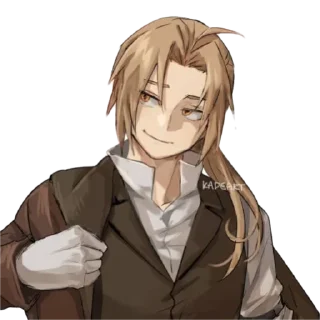 😇 emoji Edward Elric by @peach_artworld Telegram sticker 23 of 24