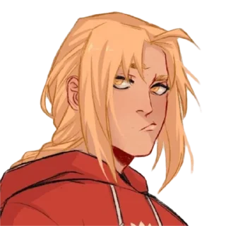 😒 emoji Edward Elric by @peach_artworld Telegram sticker 5 of 24