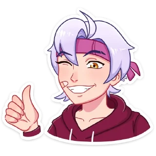 👍 emoji Тоши @Nyasticks Telegram sticker 3 of 49