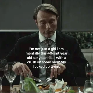 🥺 emoji hannibal lecter is a beautiful Telegram sticker 18 of 18