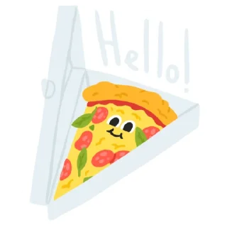 Sticker from Pizza @MishaXgraphic