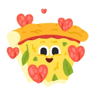 😍 emoji Pizza @MishaXgraphic Telegram sticker 10 of 18