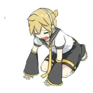 🍌 emoji 鏡音亜麻 Telegram sticker 10 of 14