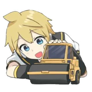 🍌 emoji 鏡音亜麻 Telegram sticker 6 of 14