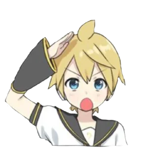 🍌 emoji 鏡音亜麻 Telegram sticker 13 of 14