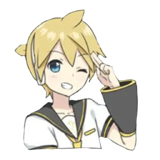 🍌 emoji 鏡音亜麻 Telegram sticker 11 of 14