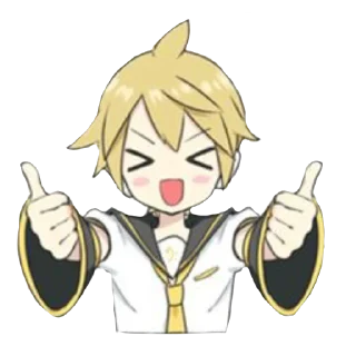 🍌 emoji 鏡音亜麻 Telegram sticker 12 of 14