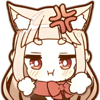 😠 emoji ◞  nekochan - @wexsavi ˋ Telegram sticker 15 of 40