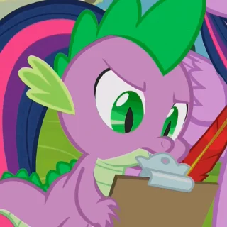 🤓 emoji Spike | @MLP_AnimatedStickers Telegram sticker 22 of 49