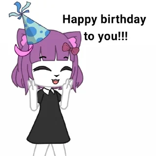 🥳 emoji Масюня в гаче лайфе Telegram sticker 12 of 15