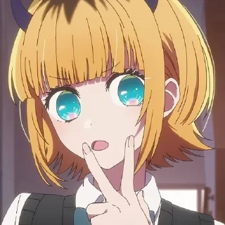 ✌️ emoji Mem-Cho | Oshi no Ko Telegram sticker 9 of 18