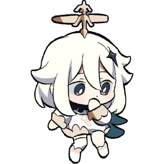 🫢 emoji Малышка Паймон Telegram sticker 16 of 60
