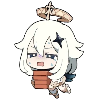😰 emoji Малышка Паймон Telegram sticker 10 of 60