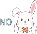 🙅‍♀️ emoji Fox and Rabbits :: @line_stickers Telegram sticker 13 of 40