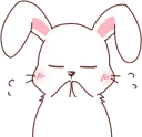 😟 emoji Fox and Rabbits :: @line_stickers Telegram sticker 14 of 40