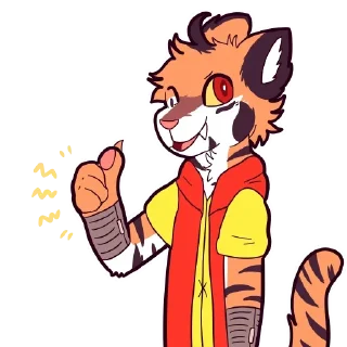 👍 emoji Electro Tiger @stickersb2b Telegram sticker 8 of 45