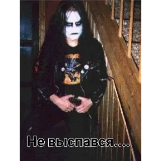 😪 emoji Black Metal Telegram sticker 24 of 31