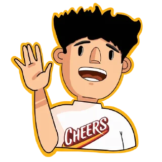 👋 emoji Cheers Telegram sticker 2 of 8