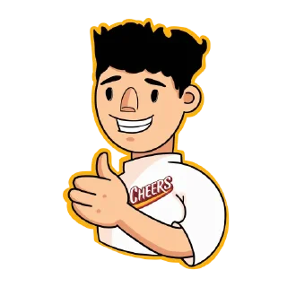 👍 emoji Cheers Telegram sticker 3 of 8