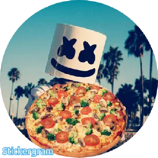 🍕 emoji Marshmello DJ Telegram sticker 14 of 29