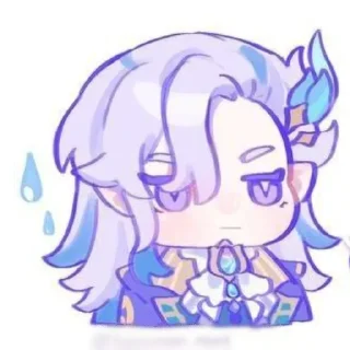 😓 emoji Neuvillette @diosstickers Telegram sticker 7 of 47