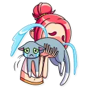 😭 emoji Mia Catlady Telegram sticker 10 of 30