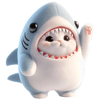 👋 emoji Пушистые акулы 3 @Nyasticks Telegram sticker 3 of 42