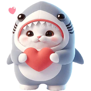 🫶 emoji Пушистые акулы 3 @Nyasticks Telegram sticker 9 of 42