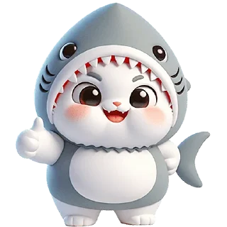 👍 emoji Пушистые акулы 3 @Nyasticks Telegram sticker 16 of 42