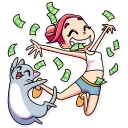 🤑 emoji Mia Catlady Telegram sticker 24 of 30