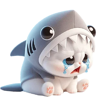 😭 emoji Пушистые акулы 3 @Nyasticks Telegram sticker 5 of 42