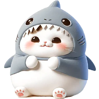 ☺️ emoji Пушистые акулы 3 @Nyasticks Telegram sticker 7 of 42