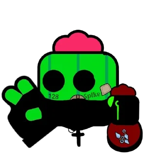 🤚 emoji Спайк в маске Telegram sticker 1 of 50