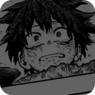 😭 emoji Deku Telegram sticker 8 of 120