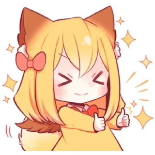 👍 emoji чиби няшики Telegram sticker 14 of 105
