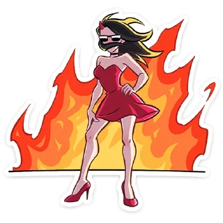 😎 emoji Дьяволица  2.0  @TgSticker Telegram sticker 13 of 36