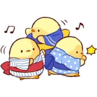 🎵 emoji Soft and Cute Chicks Summer @TgSticker Telegram sticker 20 of 40