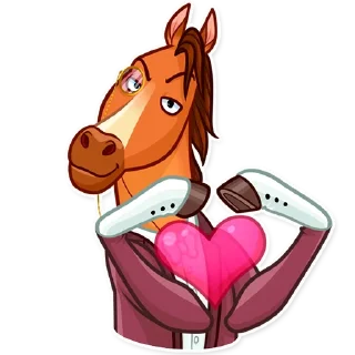 ❤️ emoji Gentleman Horse Telegram sticker 19 of 30