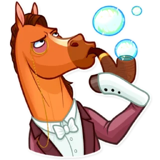 🤔 emoji Gentleman Horse Telegram sticker 24 of 30