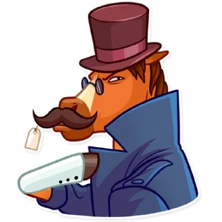 😑 emoji Gentleman Horse Telegram sticker 18 of 30